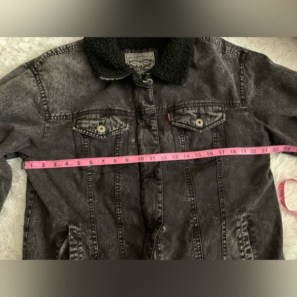 Women’s Levi’s Sherpa Lined Trucker Jacket Denim Jean Coat - Picture 7 of 12